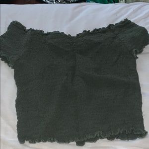 off the shoulder green la hearts never worn